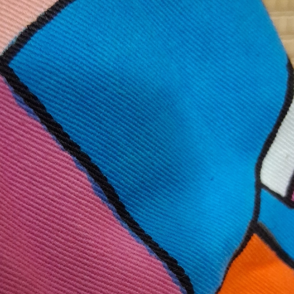 Colorblock Pattern Jean Jacket - Multicolor - Picture 7 of 9